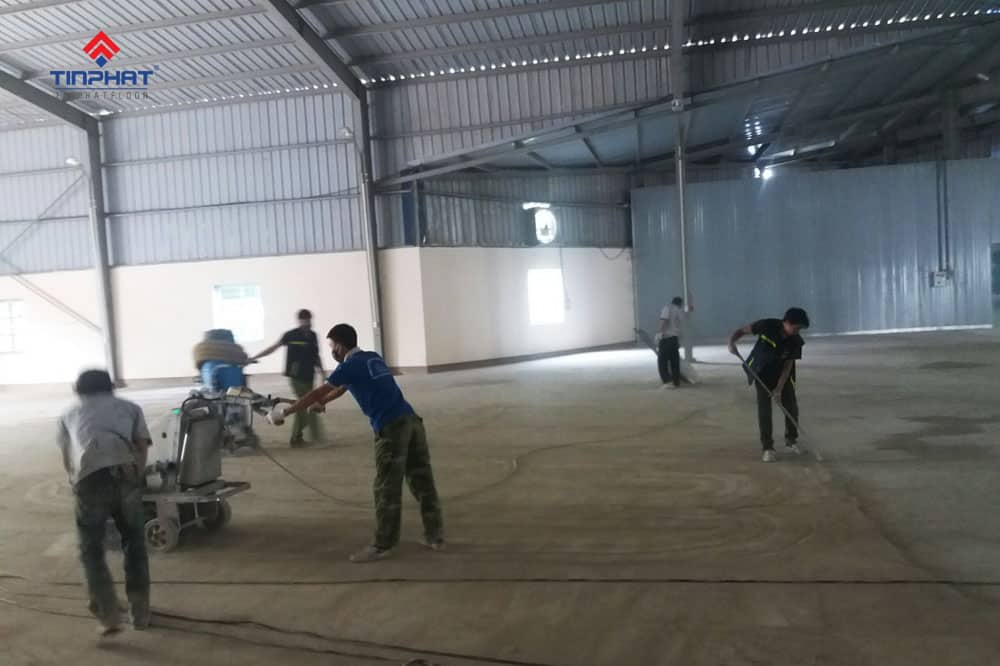 Thi công sơn epoxy nhà máy in nông nghiệp
