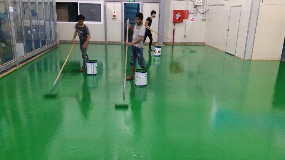 Các bước thi công sơn epoxy loại gốc dầu