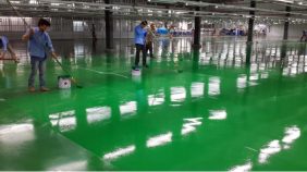 Sơn epoxy được thi công tại nhiều công trình hiện nay