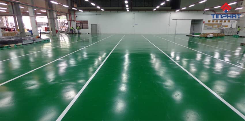 sơn epoxy tự san phẳng và hệ lăn