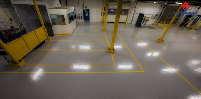 thi công sơn epoxy nền sàn nhà xưởng