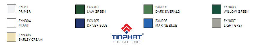 Bảng màu sơn epoxy benzo nền bê tông