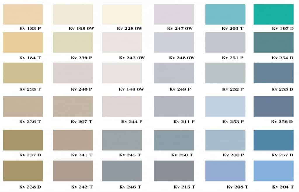 Bảng màu sơn epoxy kova