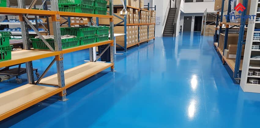 diện tích thi công sơn epoxy nhà xưởng ảnh hưởng đến giá cả