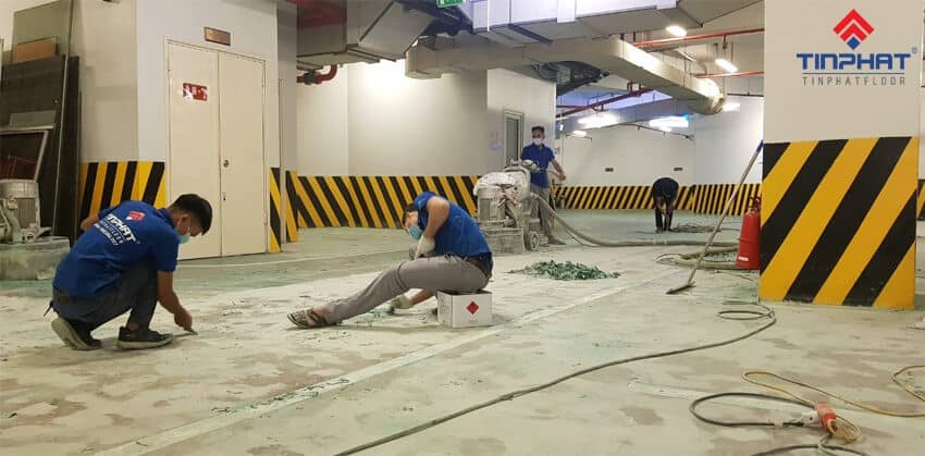 sơn epoxy dự án toàn nhà petro việt nam 1