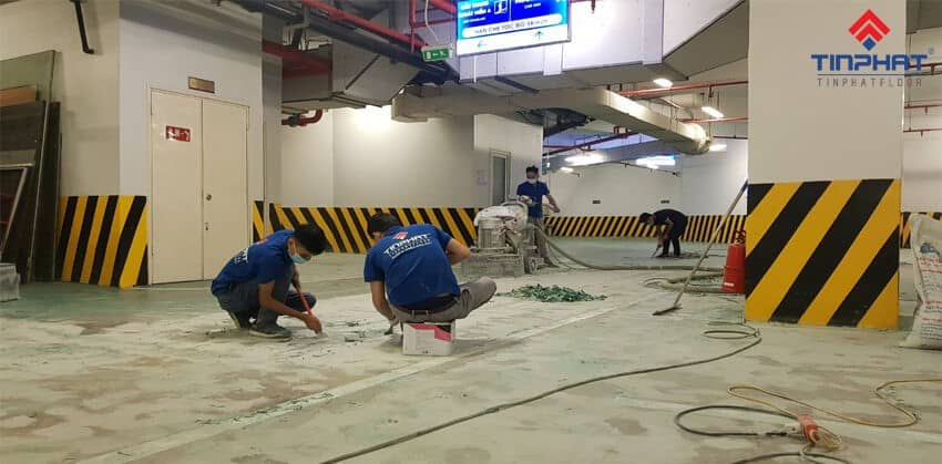 sơn epoxy dự án toàn nhà petro việt nam 2