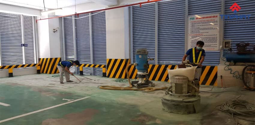 sơn epoxy dự án toàn nhà petro việt nam 3