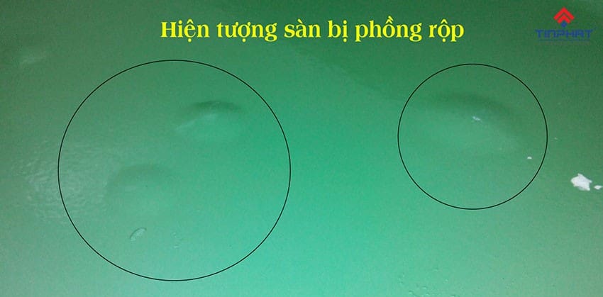 Nguyên nhân và cách hạn chế sàn sơn epoxy bị phồng rộp