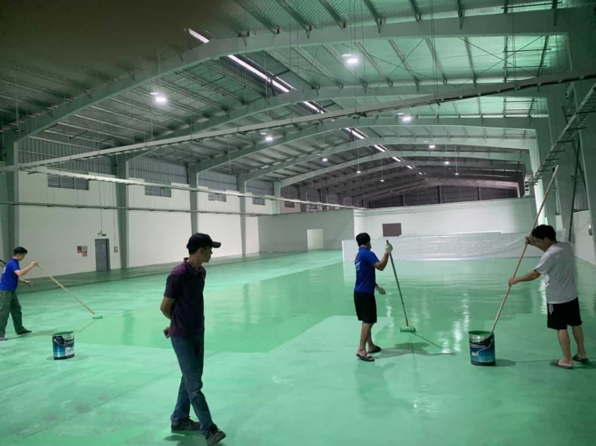 Giám sát thi công dự án thi công sơn sàn Epoxy 8000M2 tại Hưng Yên