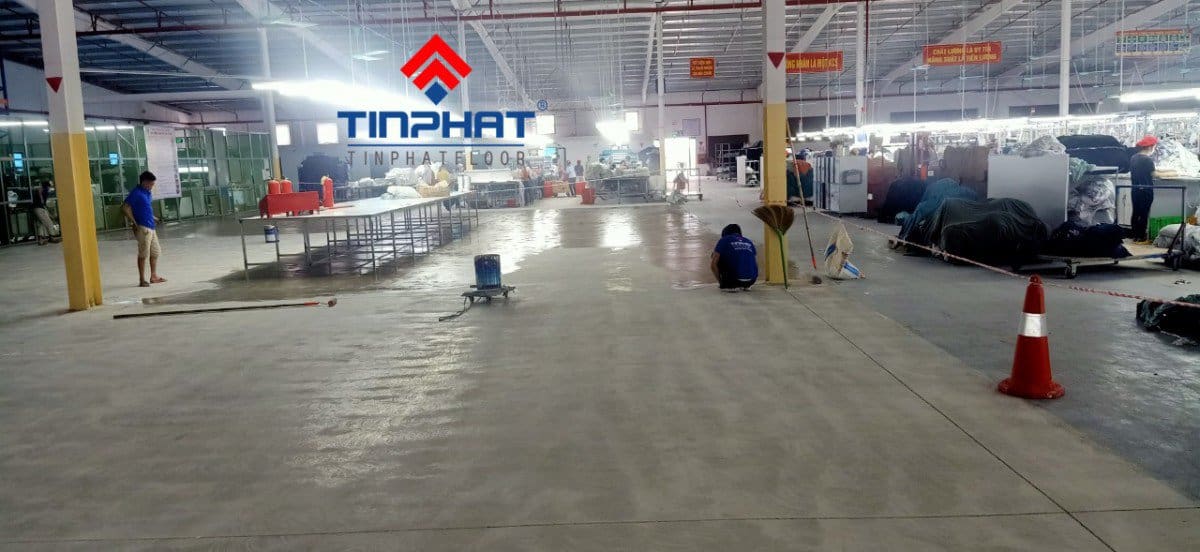 Công trình thi công hoàn thiện với sơn Epoxy tại nhà máy Sunhouse 