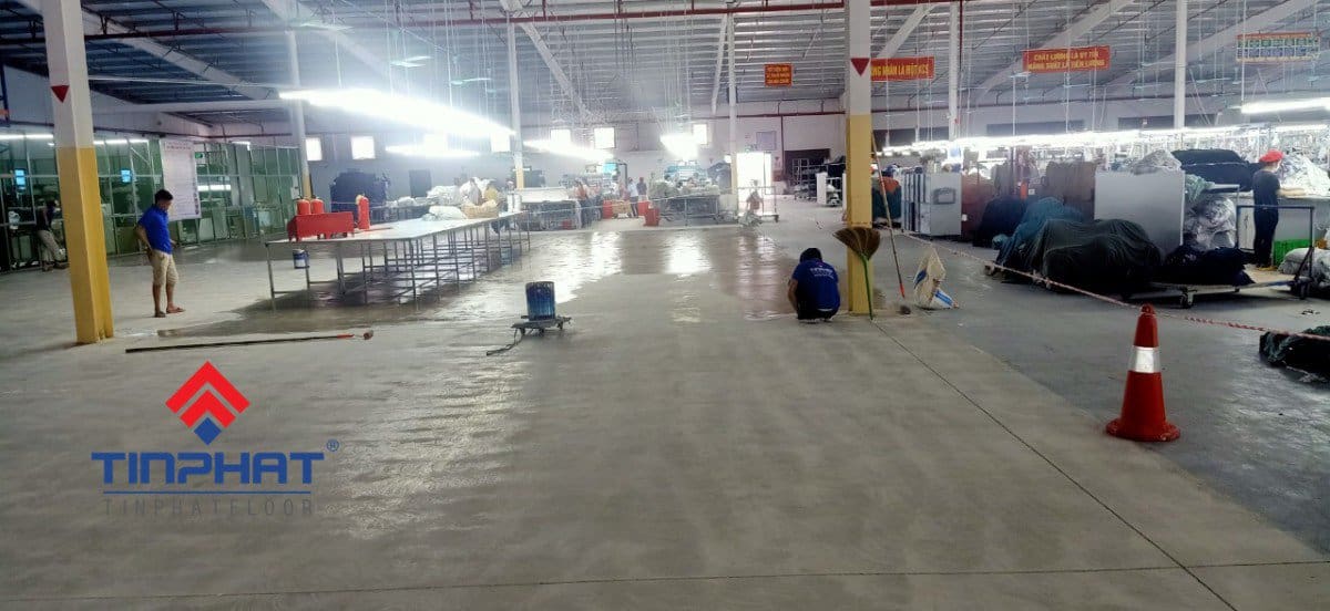 Thi công sơn Epocy tại nhà máy DHA Bắc Ninh