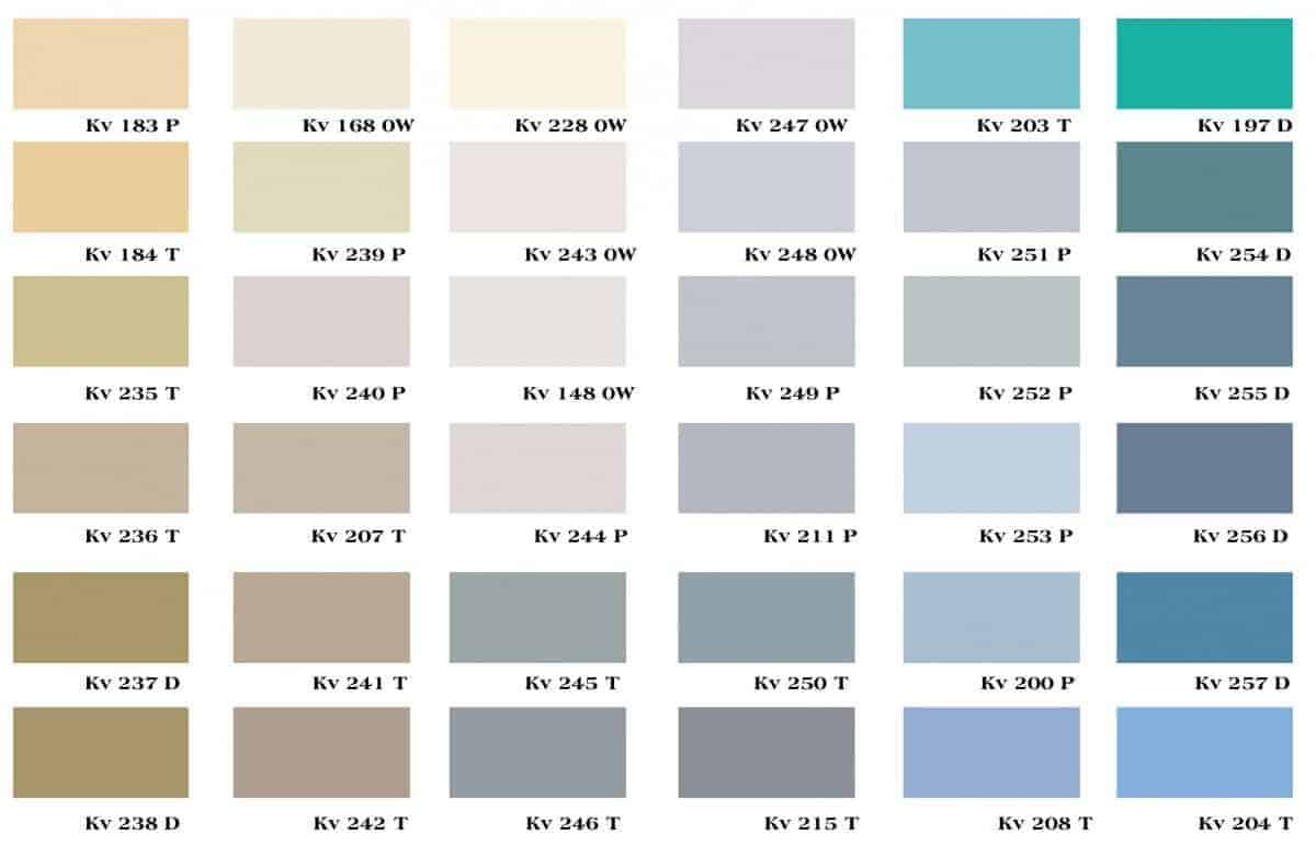 Bảng màu sơn Epoxy Kova