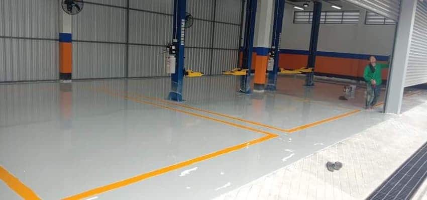 Công trình sử dụng sơn sàn Epoxy tự san phẳng