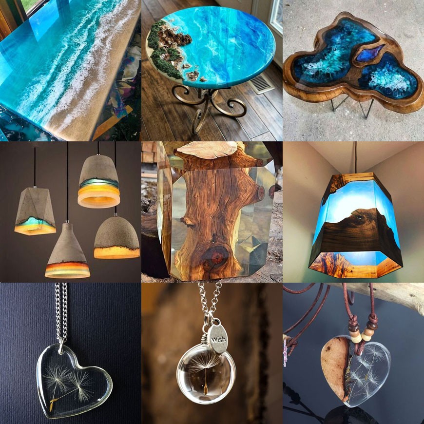 Sản phẩm sử dụng Keo epoxy trong suốt Crystal Clear epoxy resin