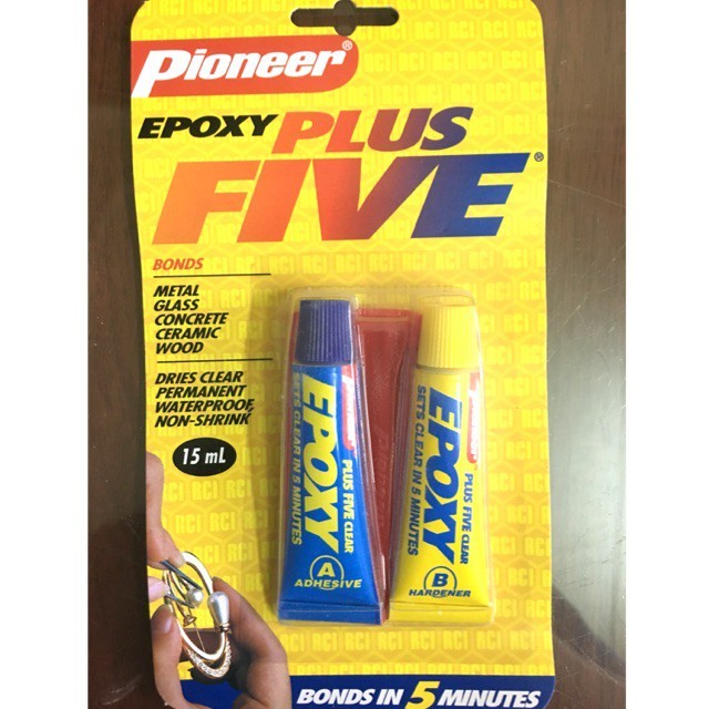 Bao bì sản phẩm keo epoxy Pioneer Plus Five
