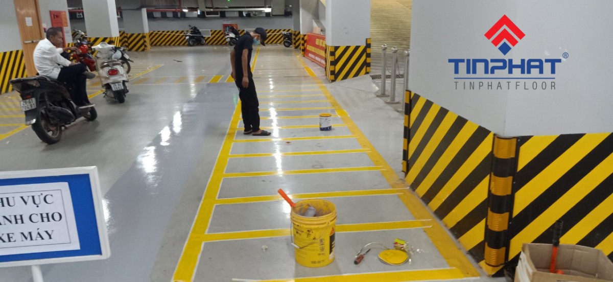 Sơn phản quang kẻ vạch bãi đậu xe