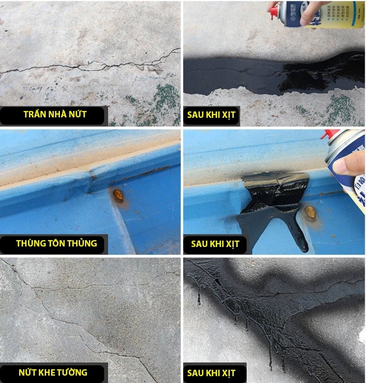 Nhược điểm của lọ xịt chống thấm