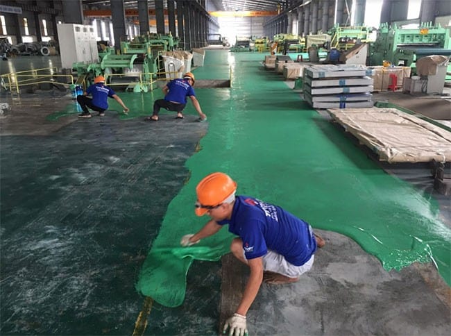 Các bước thi công sơn epoxy cơ bản