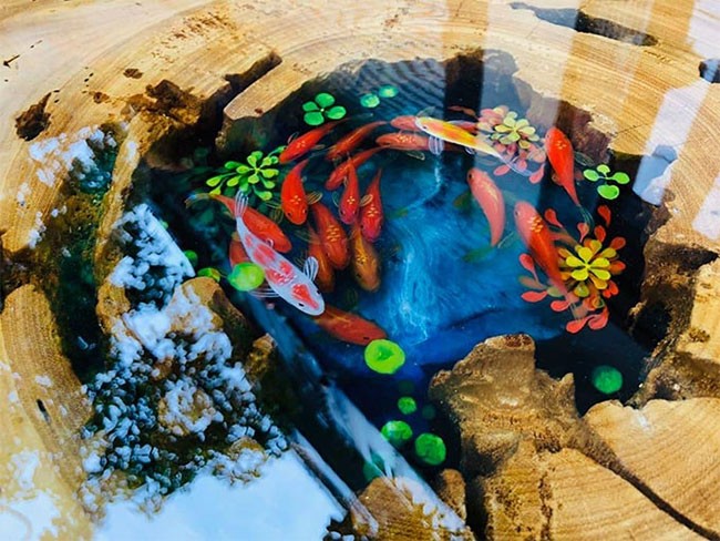 Nhựa epoxy trang trí đồ gỗ nội thất