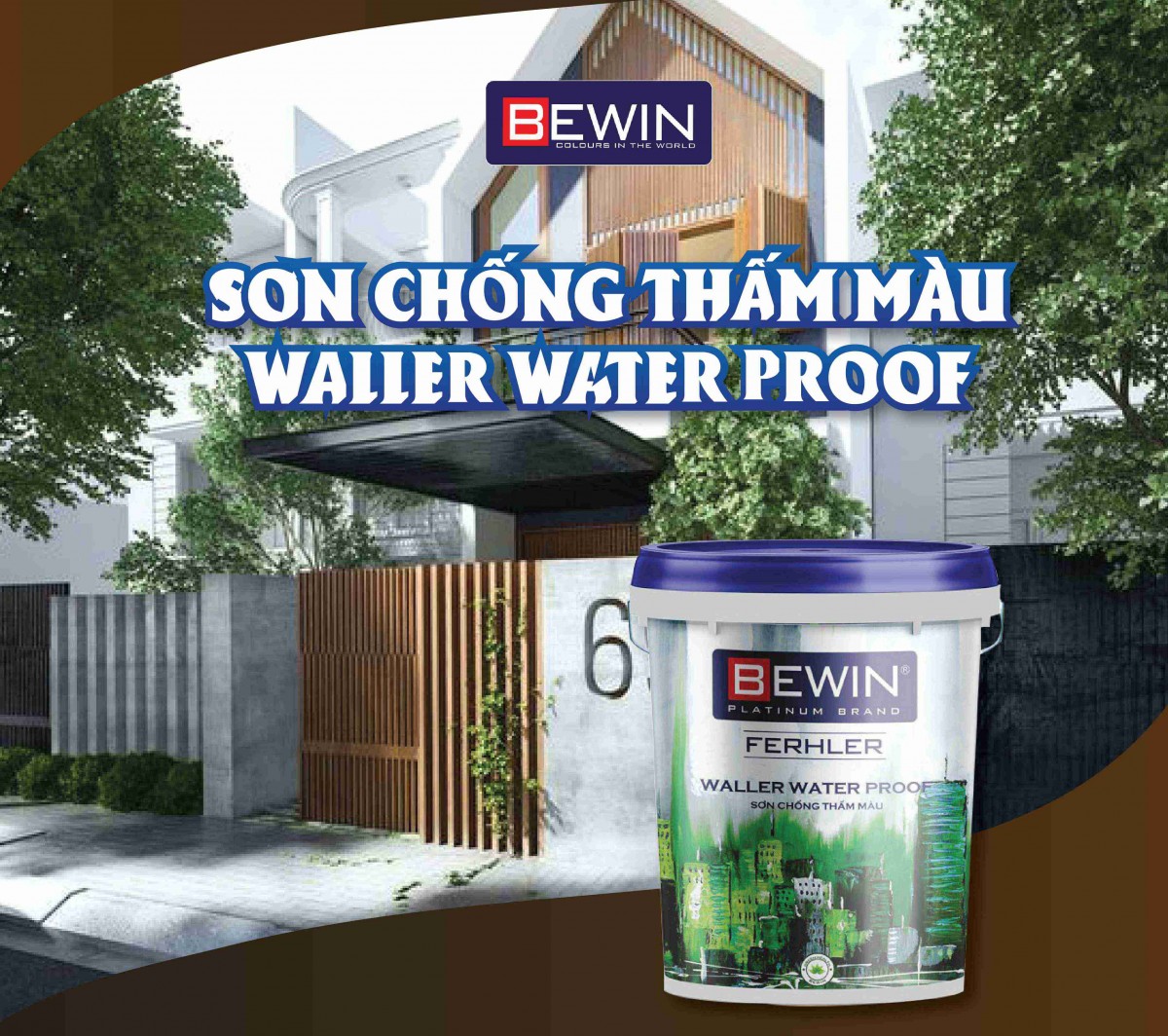 Sơn chống thấm pha màu Bewin Waller Waterproof