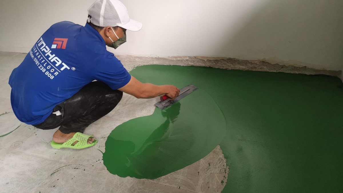 Thi công sàn epoxy