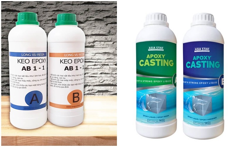 Keo epoxy gồm hai thành phần A và B