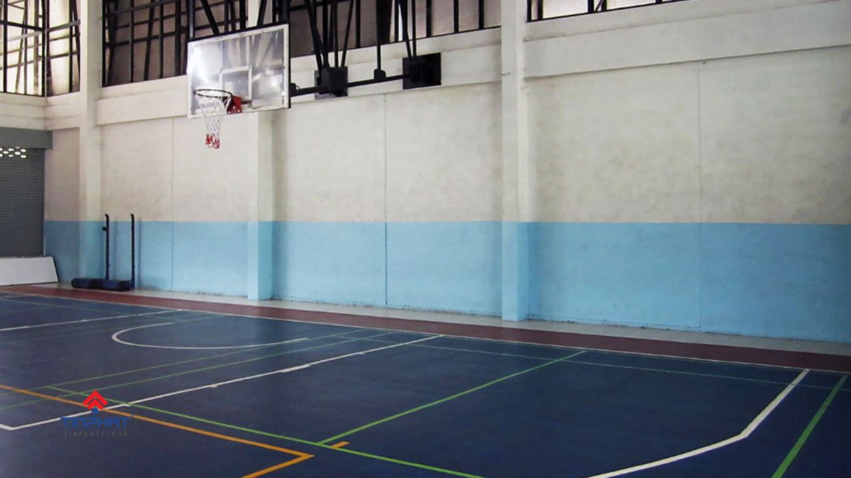 sân bóng rổ nền bê tông