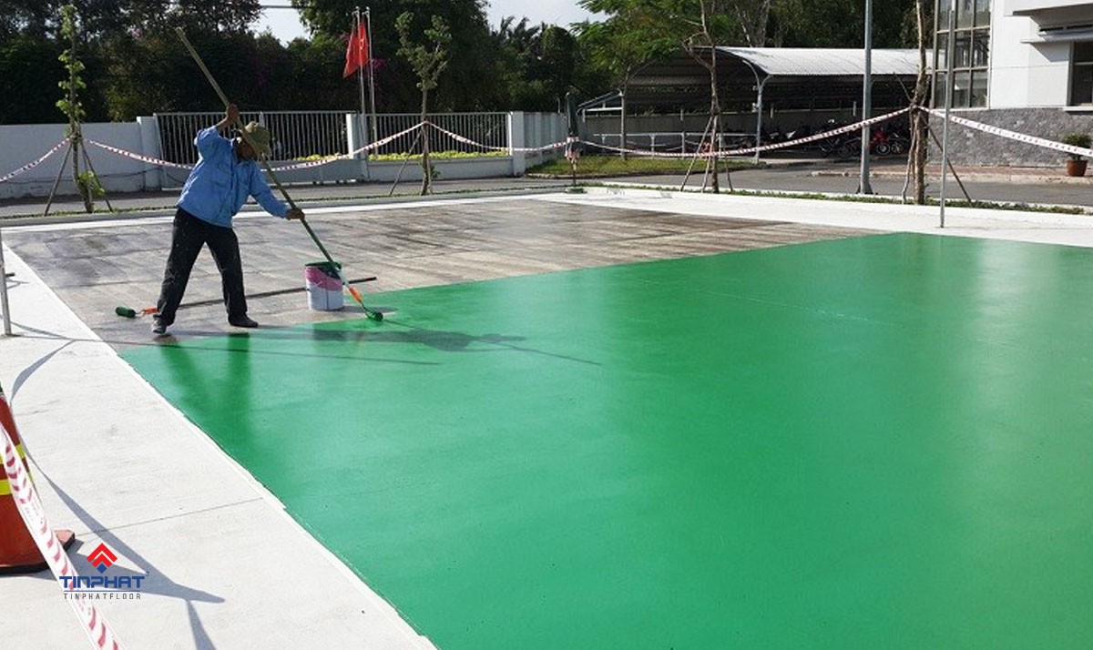 thi công sơn chống thấm sân cầu lông