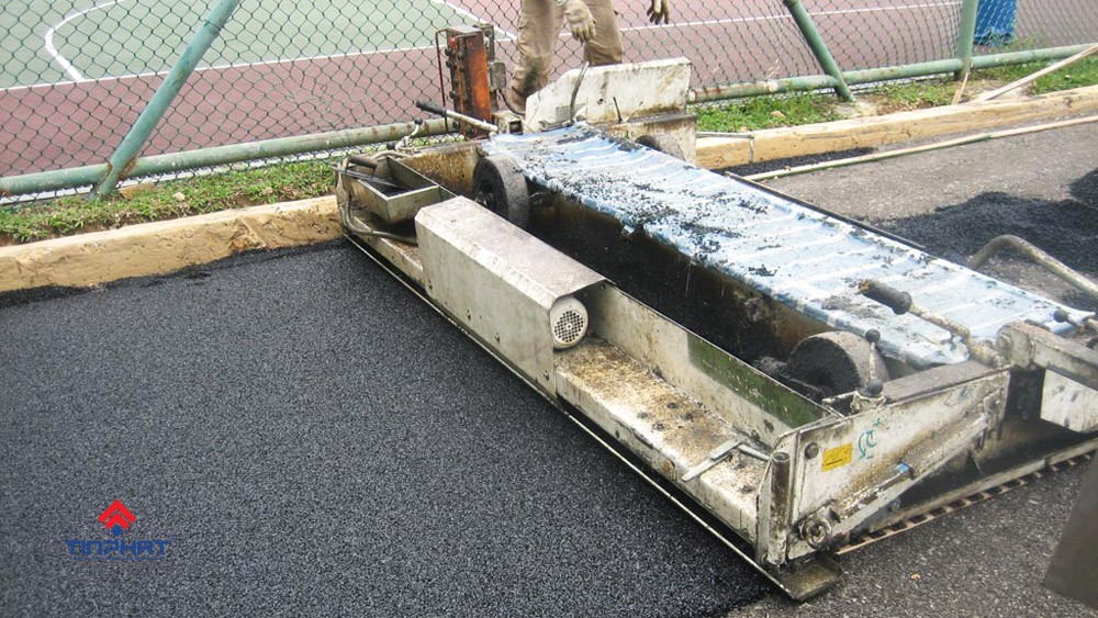 Thi công thảm nhựa Asphalt