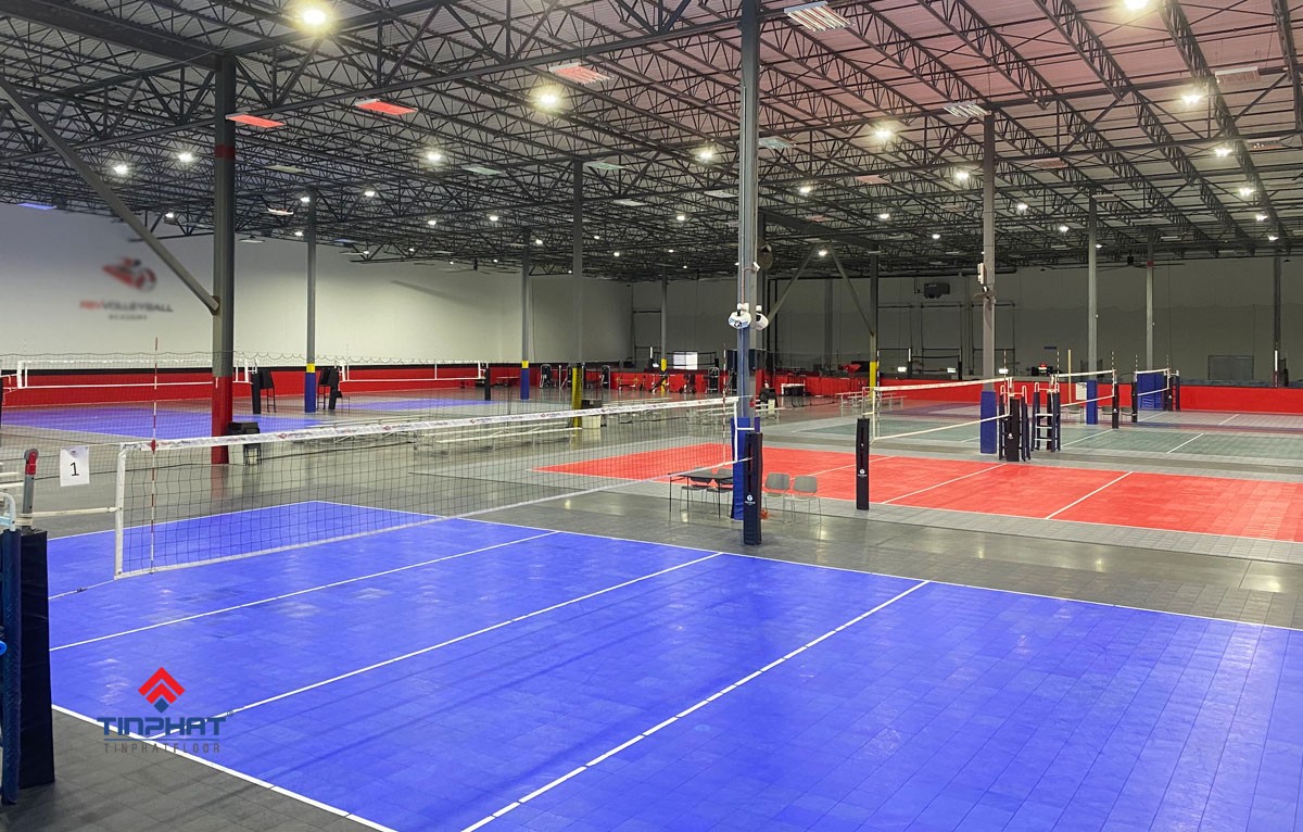 Thi công sân bóng chuyền trong nhà