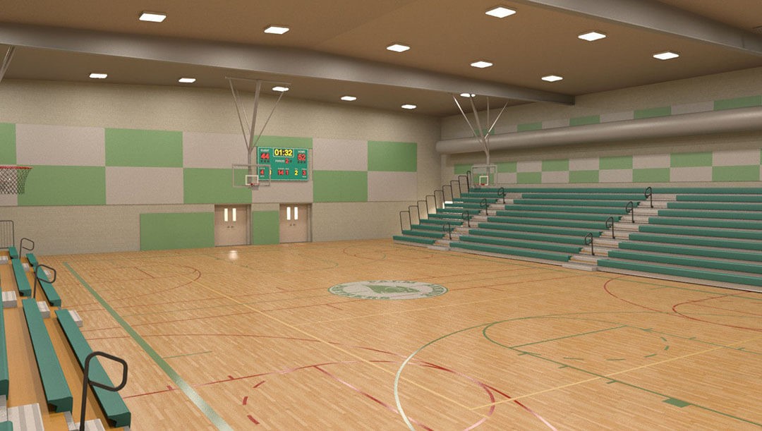  thi công sân thi đấu đa năng 