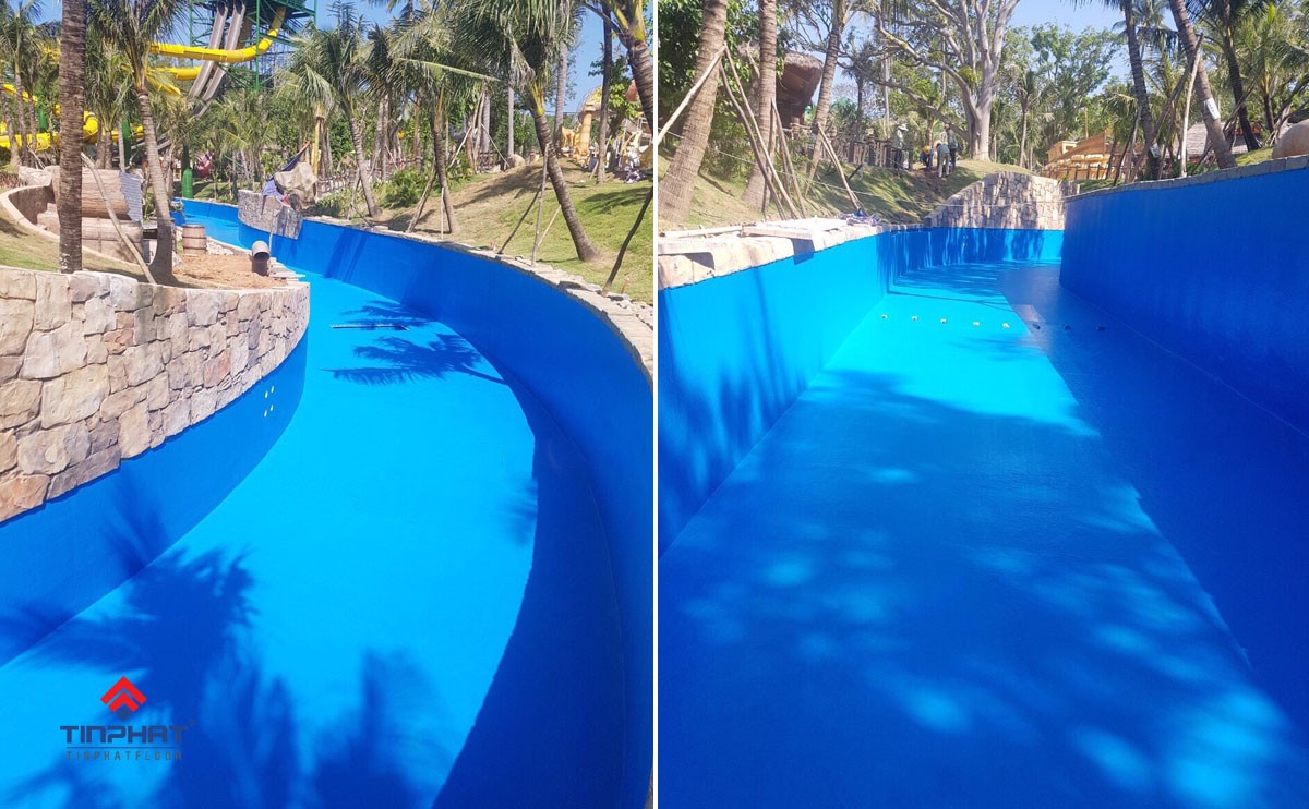 Bọc phủ composite dòng sông khu vui chơi