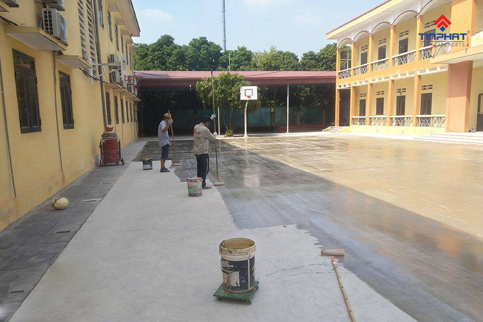 Mặt nền sân bóng rổ ở ngoài trời 