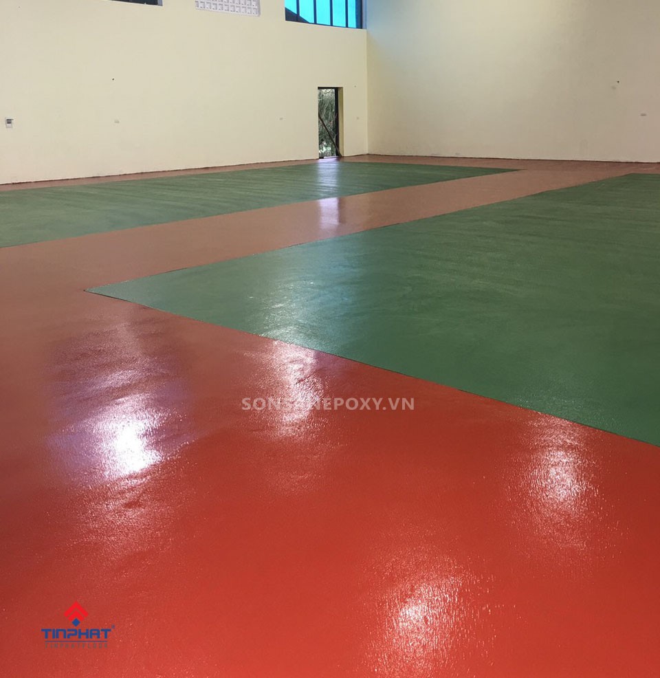 Sơn sân tennis bằng sơn Epoxy
