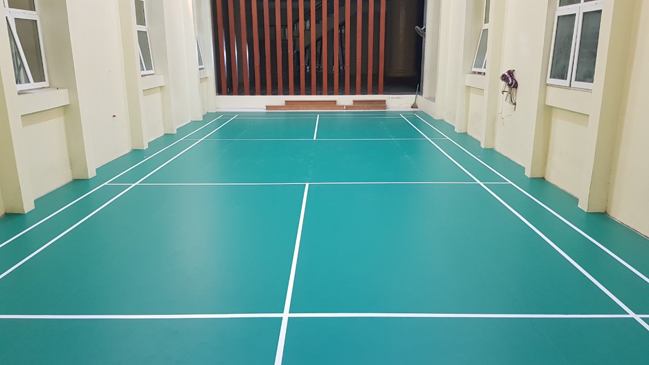 sân cầu lông thảm PVC