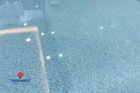 thi công sơn epoxy cát màu