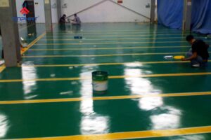 Thi công sơn epoxy nhà máy in nông nghiệp